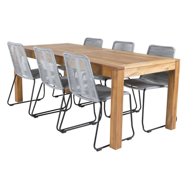 Hykkon Braeden Rectangular 6 Person 200cm Long Dining Set Wayfair.co.uk
